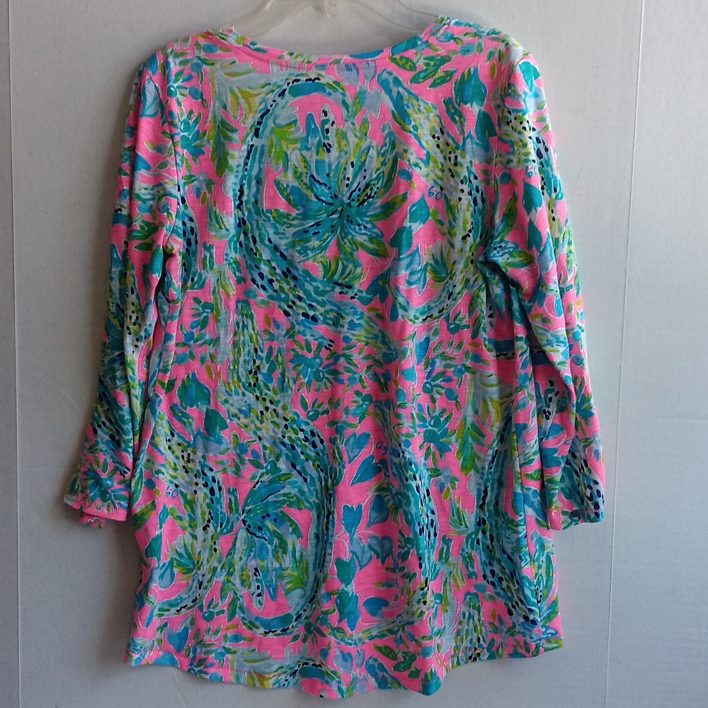 Lilly Pulitzer Multicolor V-Neck Top - Picture 3 of 4